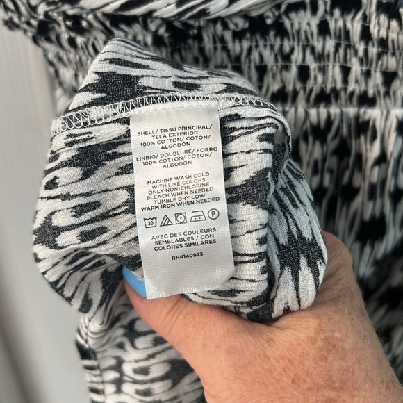 NWT LOFT Beach Black and White Tiered Cutout Maxi Dress SZ M - Picture 7 of 9